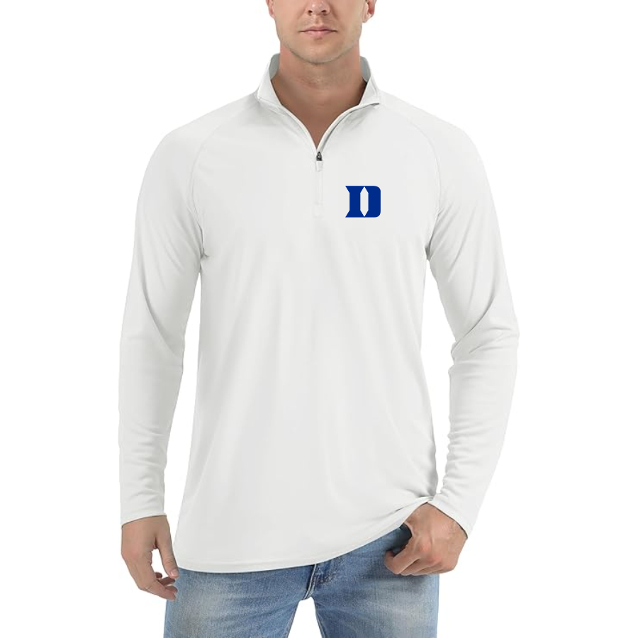 Men's  Duke Blue Devils Lightweight Quarter-Zip Athletic Shirt Long Sleeve Performance Wear