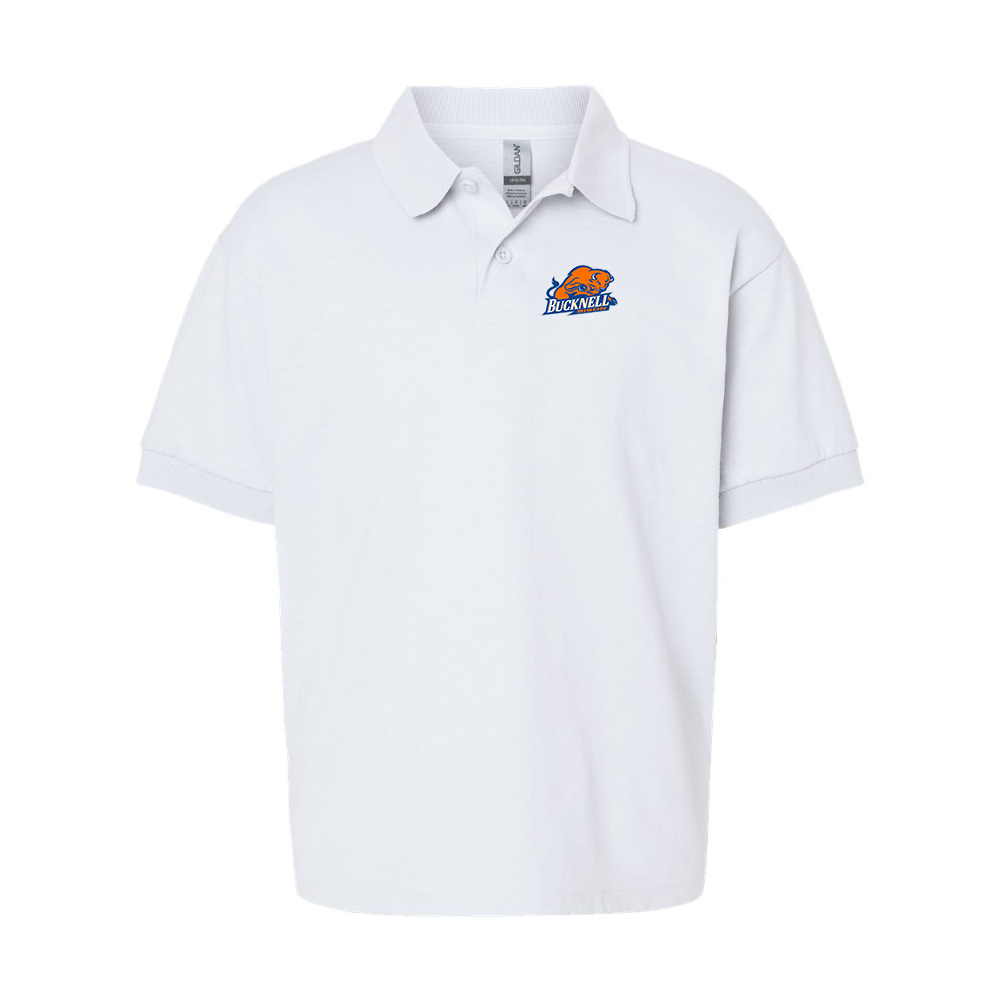 Youth Bucknell Bison Gildan Dry Blend Jersey Polo