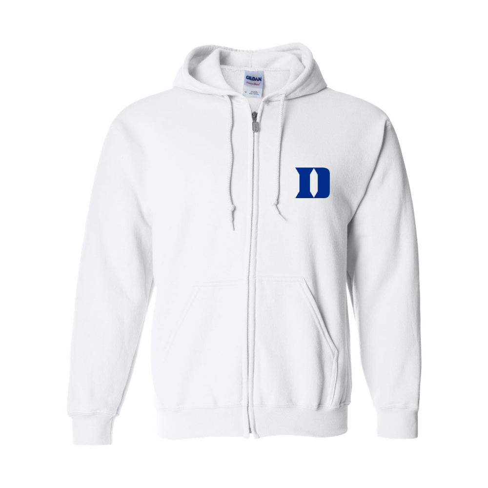 Men's Duke Blue Devils Gildan  Heavy Blend Full Zip Hooded Sweatshirt
