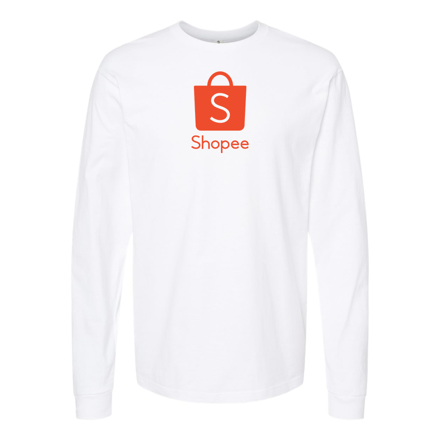 Men's Shopee Logo Cotton Long Sleeve T-Shirt