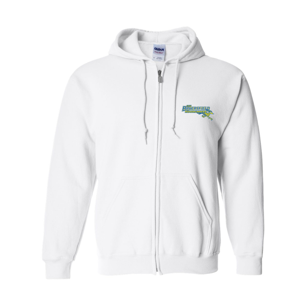 Men's  CSU-Bakersfield Roadrunners Gildan  Heavy Blend Full Zip Hooded Sweatshirt