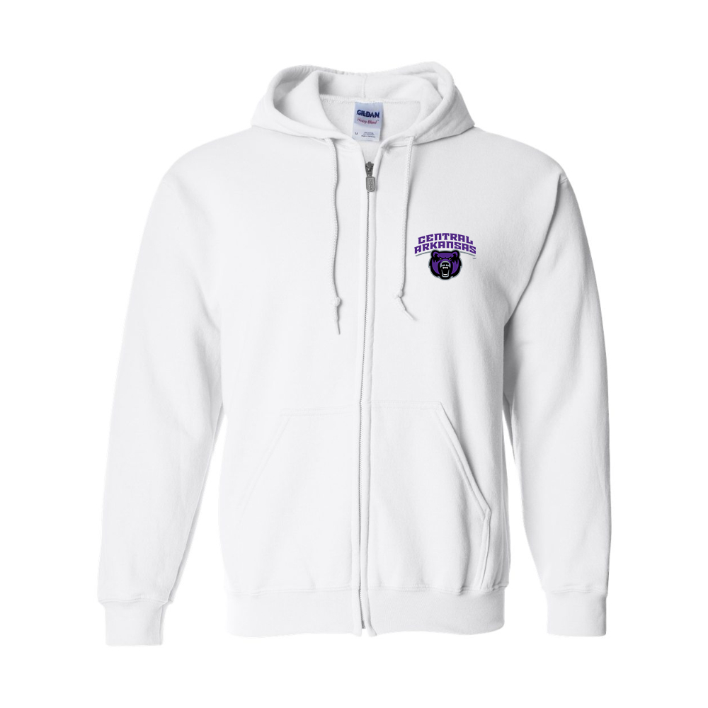 Men's Central Arkansas Bears  Gildan  Heavy Blend Full Zip Hooded Sweatshirt
