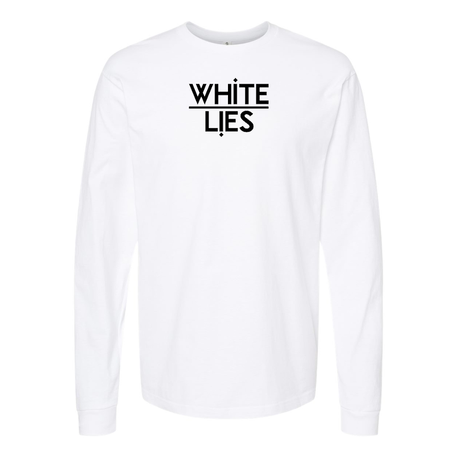 Men's White Lies Logo Cotton Long Sleeve T-Shirt