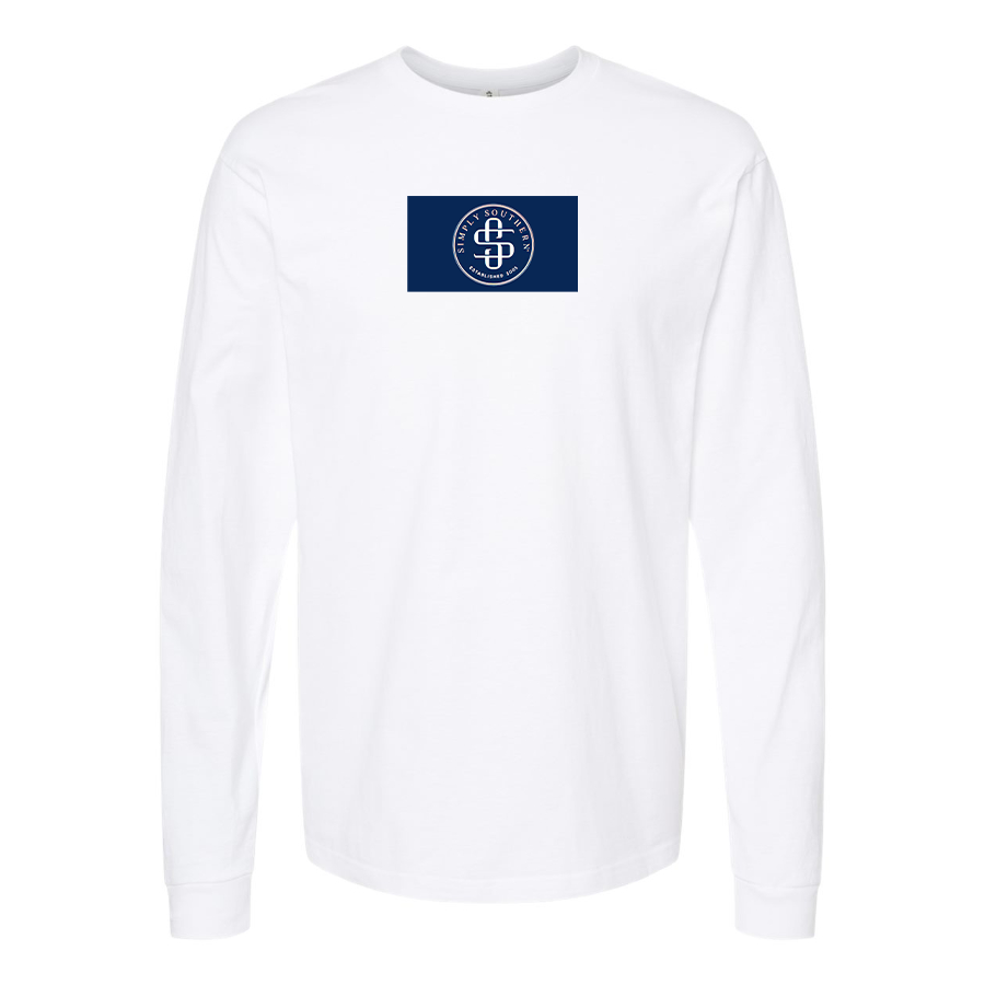 Men's Simply Southern Logo Cotton Long Sleeve T-Shirt