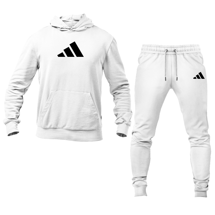 Men's Adidas Logo Hoodie Joggers Set