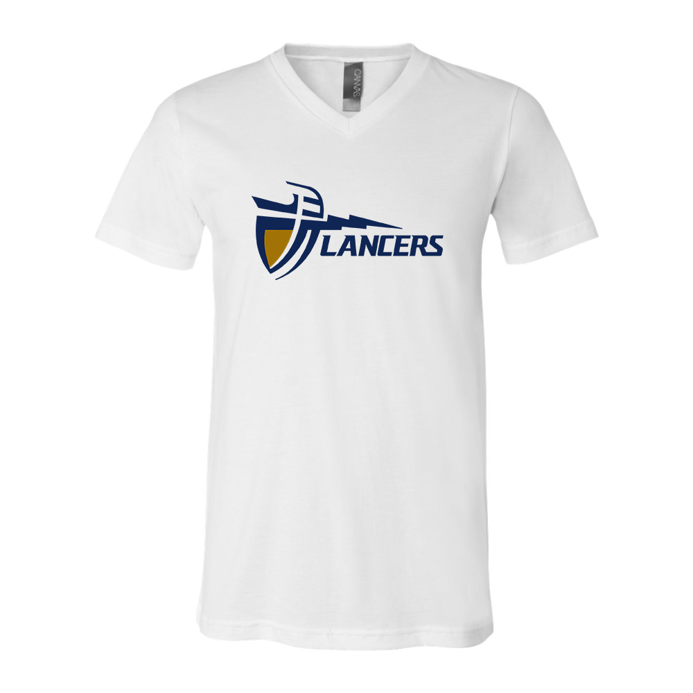 California Baptist Lancers BELLA  CANVAS - Jersey V-Neck T-Shirt