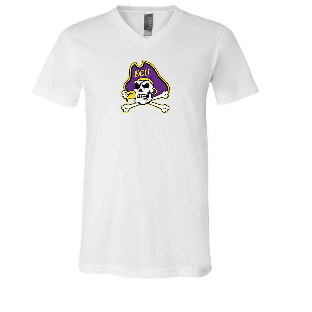 East Carolina Pirates BELLA  CANVAS - Jersey V-Neck T-Shirt