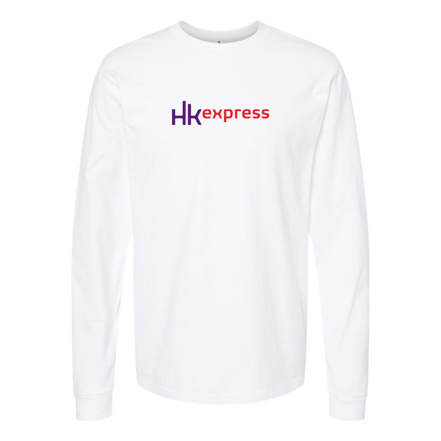 Men's  HK Express Logo Cotton Long Sleeve T-Shirt