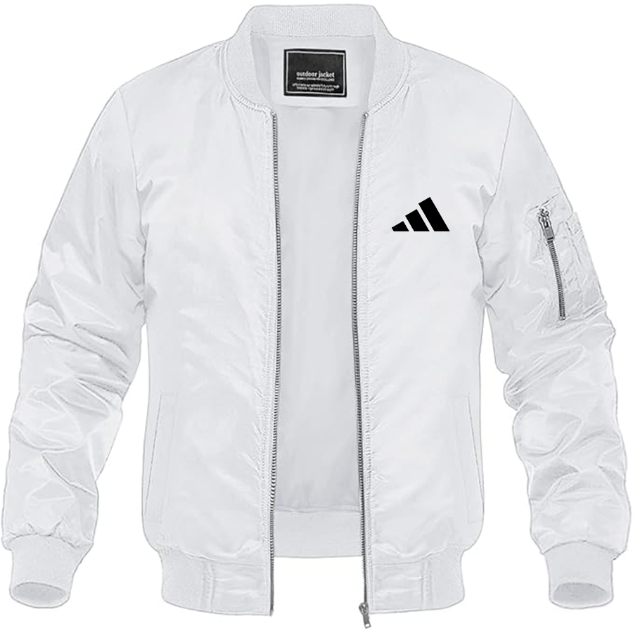 Men's Adidas Logo Lightweight Bomber Jacket Windbreaker Softshell Varsity Jacket Coat