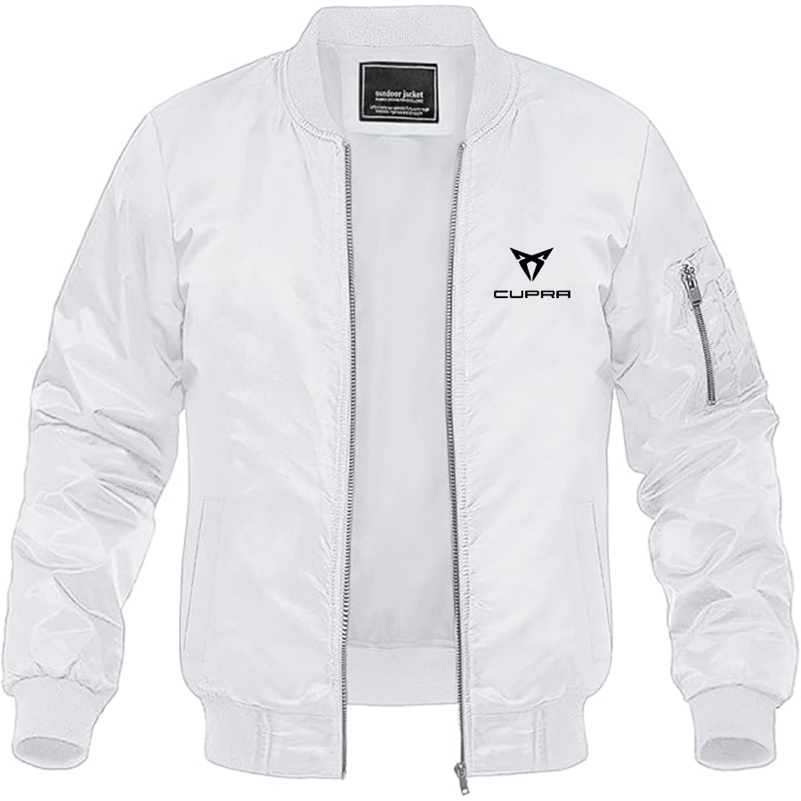 Men's Cupra Logo Lightweight Bomber Jacket Windbreaker Softshell Varsity Jacket Coat