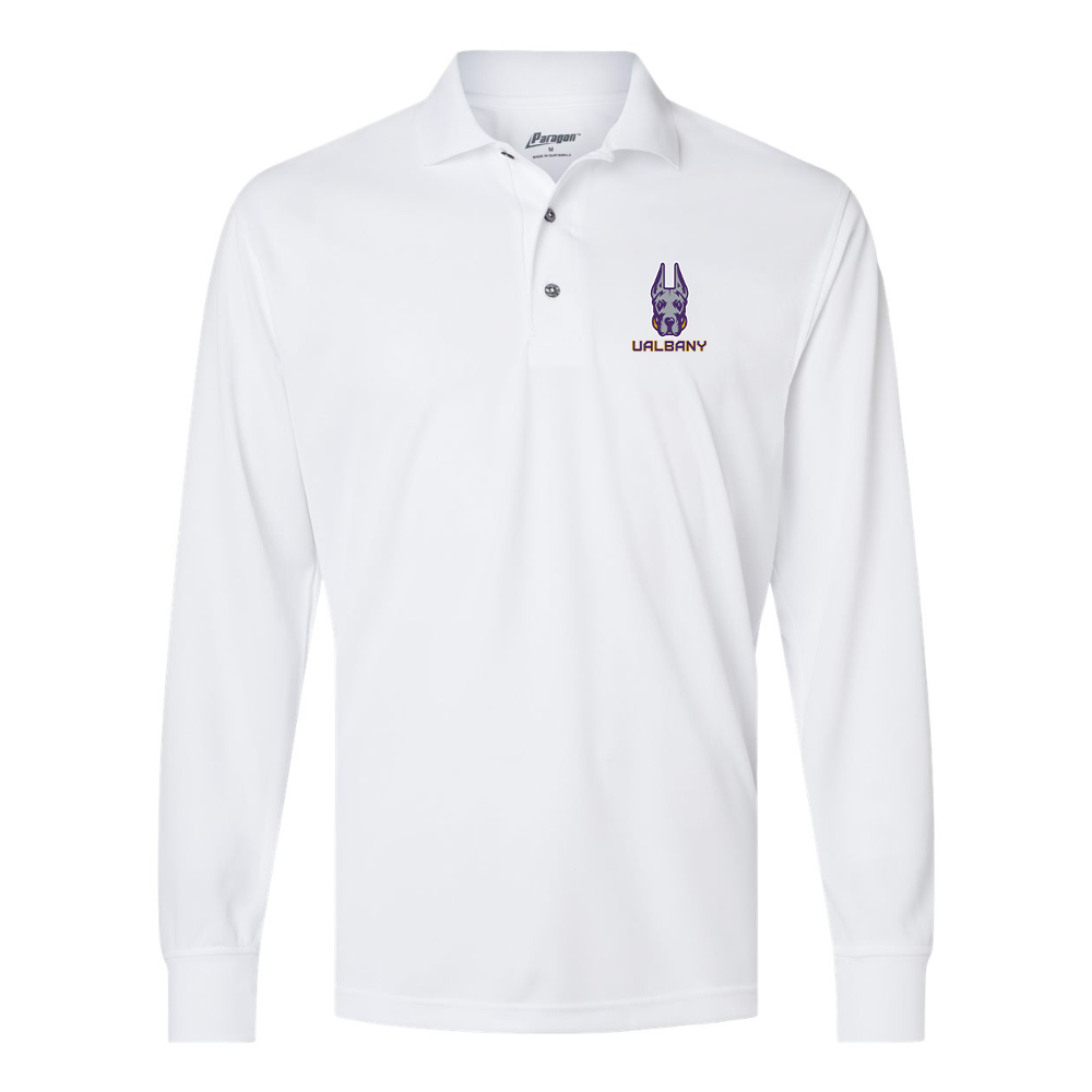 Men's Albany Great Danes  Paragon Prescott Long Sleeve Polo
