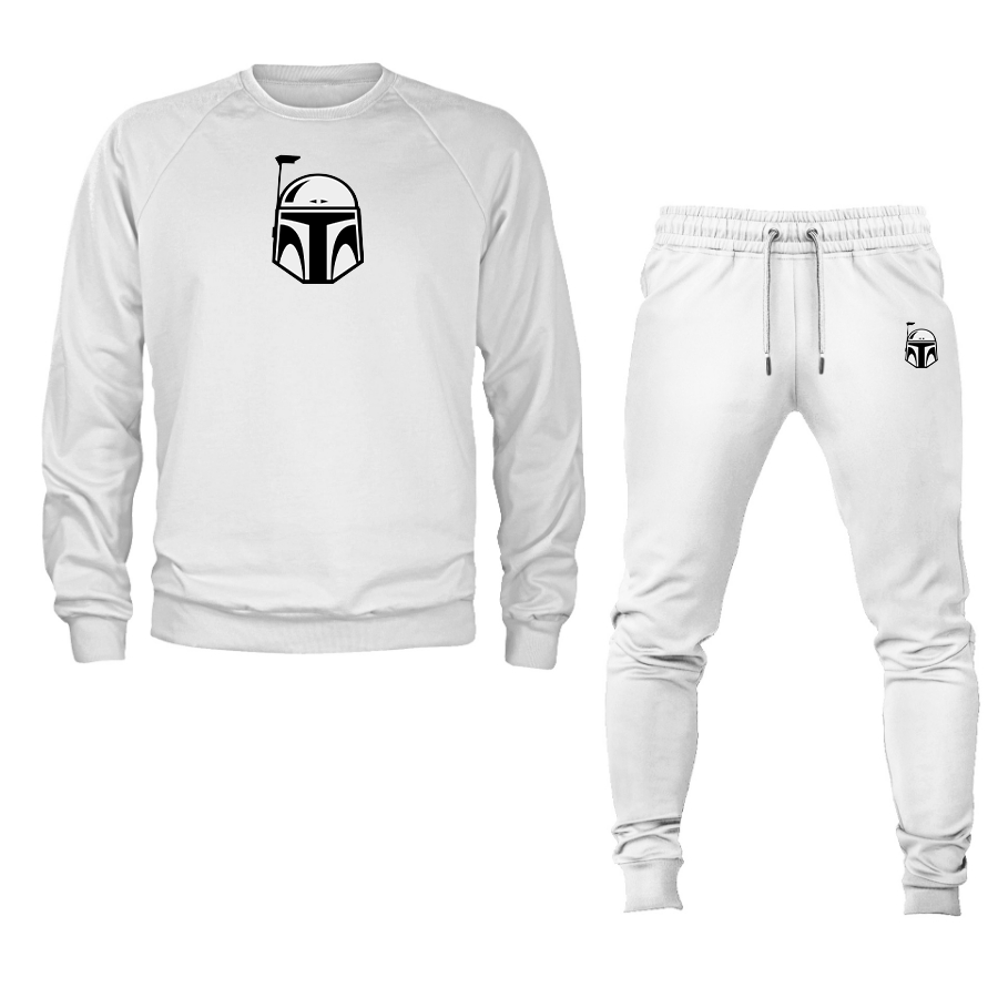 Men's Star Wars Boba Fett Helmet Crewneck Sweatshirt Joggers Suit