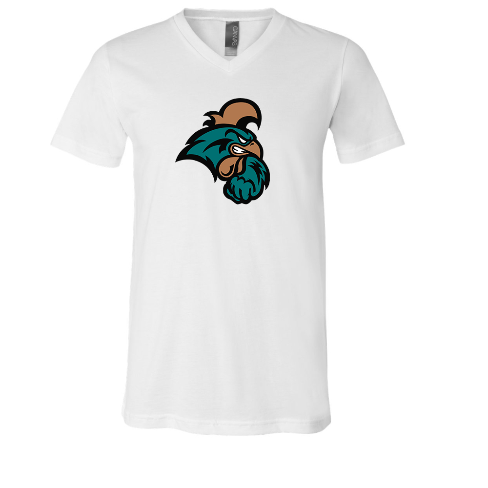 Coastal Carolina Chanticleers  BELLA  CANVAS - Jersey V-Neck T-Shirt
