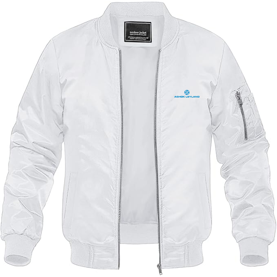 Men's Ashok Leyland Logo Lightweight Bomber Jacket Windbreaker Softshell Varsity Jacket Coat