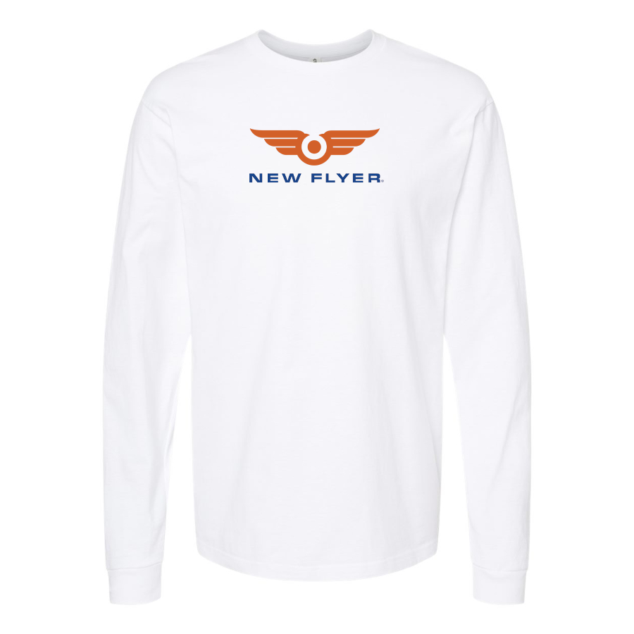 Men's New Flyer Industries Logo Cotton Long Sleeve T-Shirt