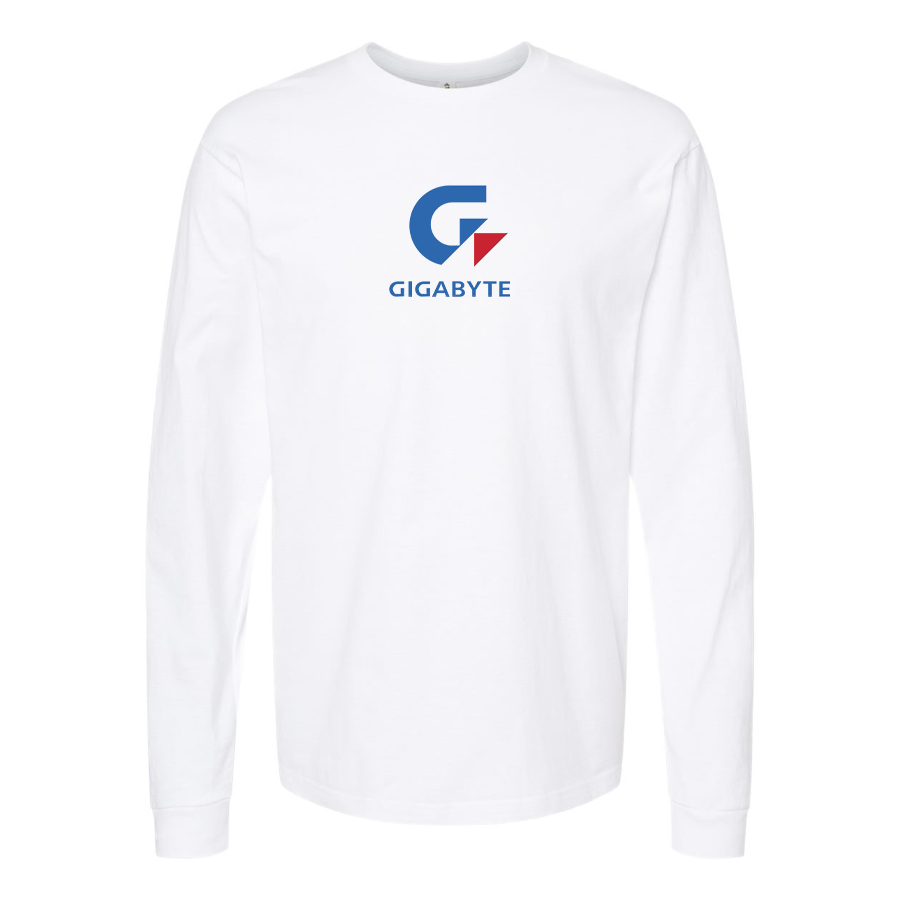 Men's Gigabyte Logo Cotton Long Sleeve T-Shirt