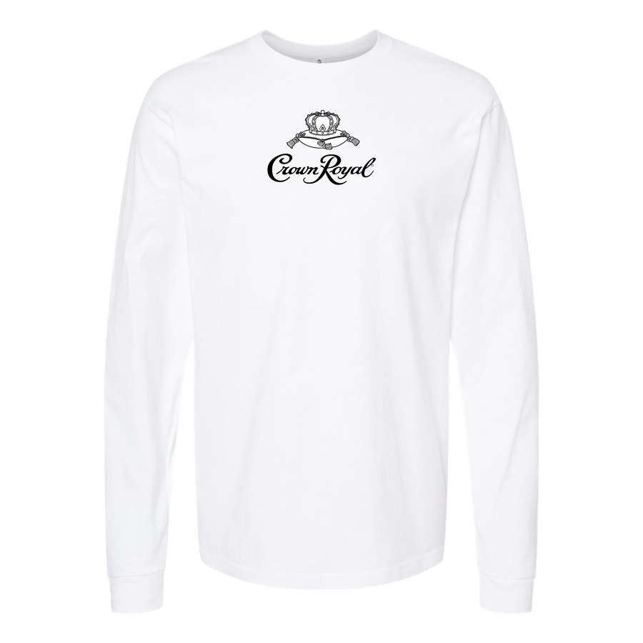 Men's Crown Royal Logo Cotton Long Sleeve T-Shirt