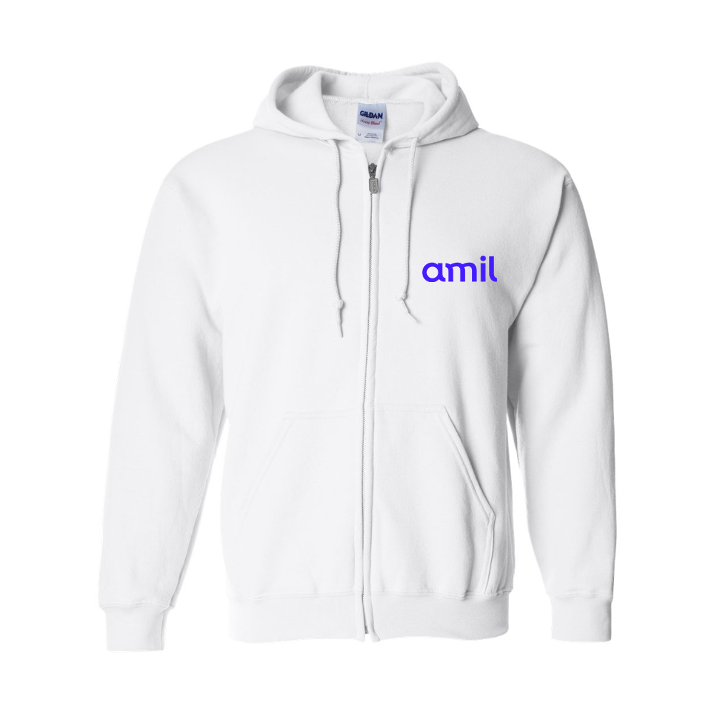 Men's  Amil  Gildan  Heavy Blend Full Zip Hooded Sweatshirt