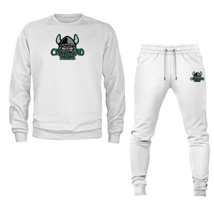 Men's  Cleveland State Vikings  Crewneck Sweatshirt Joggers Suit