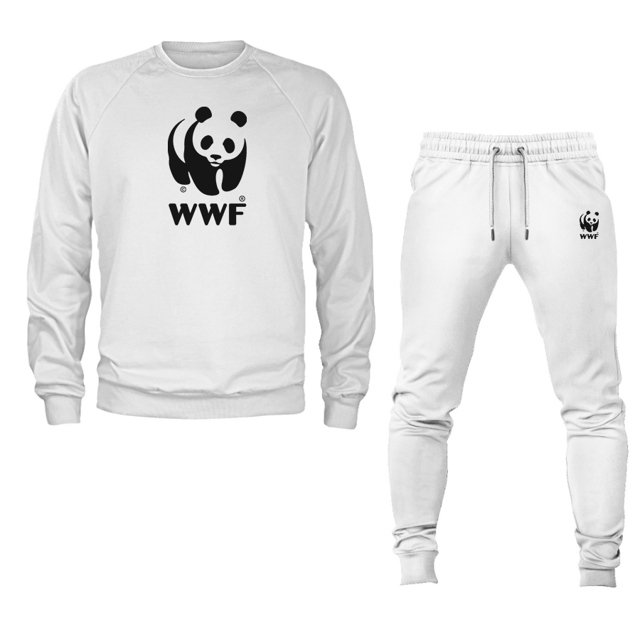 Men's  WWF  Crewneck Sweatshirt Joggers Suit