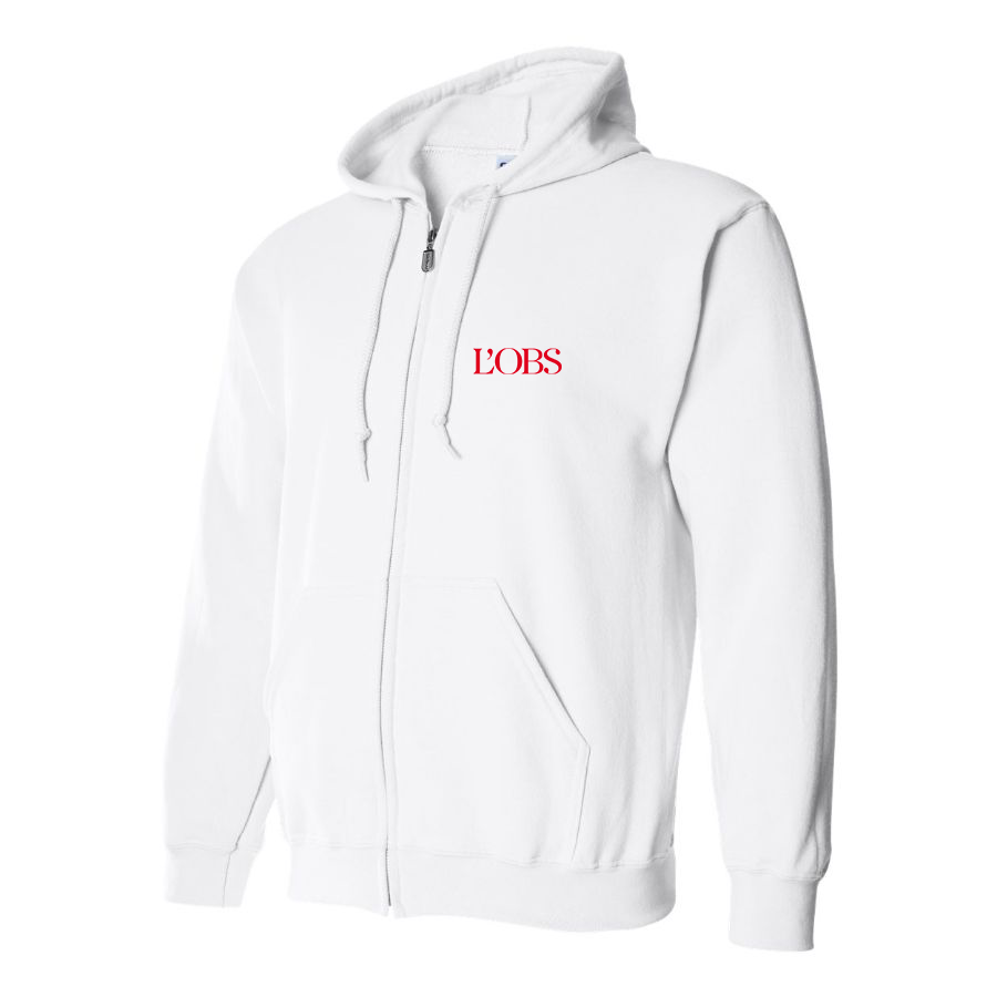 Men's L'OBS Logo Zipper Hoodie