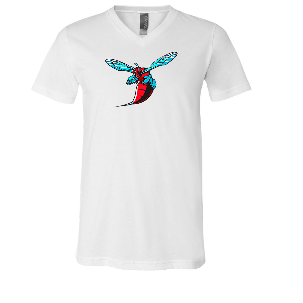 Delaware State Hornets BELLA  CANVAS - Jersey V-Neck T-Shirt