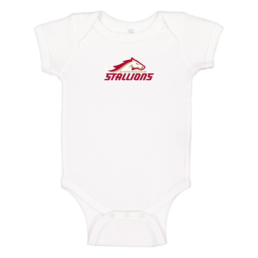 Birmingham Stallions Logo Baby Onesie Romper