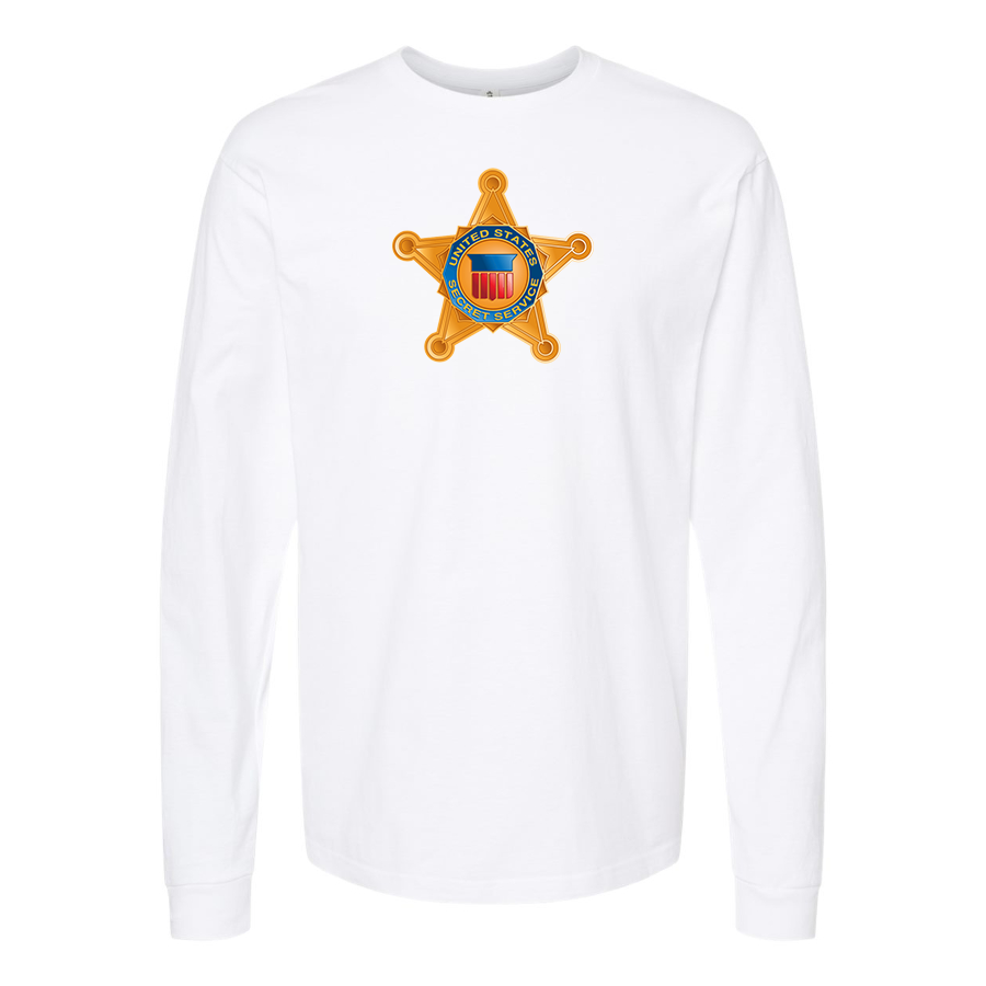 Men's Secret Service Star Logo  Cotton Long Sleeve T-Shirt