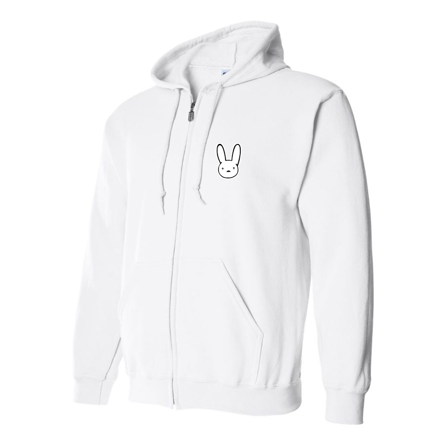 Men's Bad Bunny Logo Zipper Hoodie