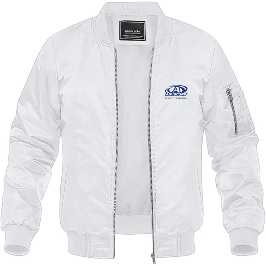 Men's Advocare Logo Lightweight Bomber Jacket Windbreaker Softshell Varsity Jacket Coat