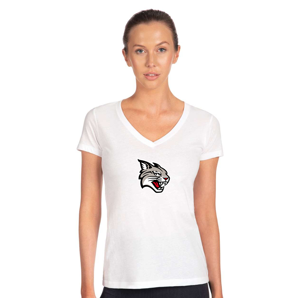 Women's Davidson Wildcats   Next Level V-Neck T-Shirt