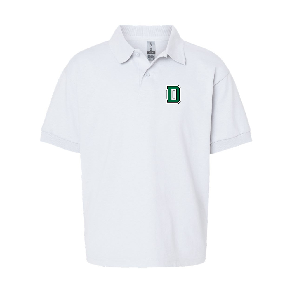 Youth  Dartmouth Big Green  Gildan Dry Blend Jersey Polo