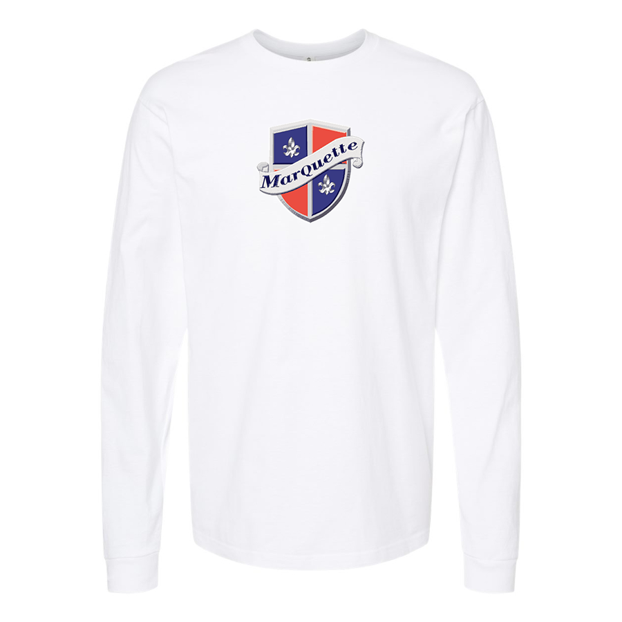 Men's Marquette Logo Cotton Long Sleeve T-Shirt