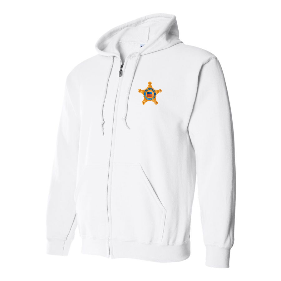 Men's Secret Service Star Logo  Zipper Hoodie