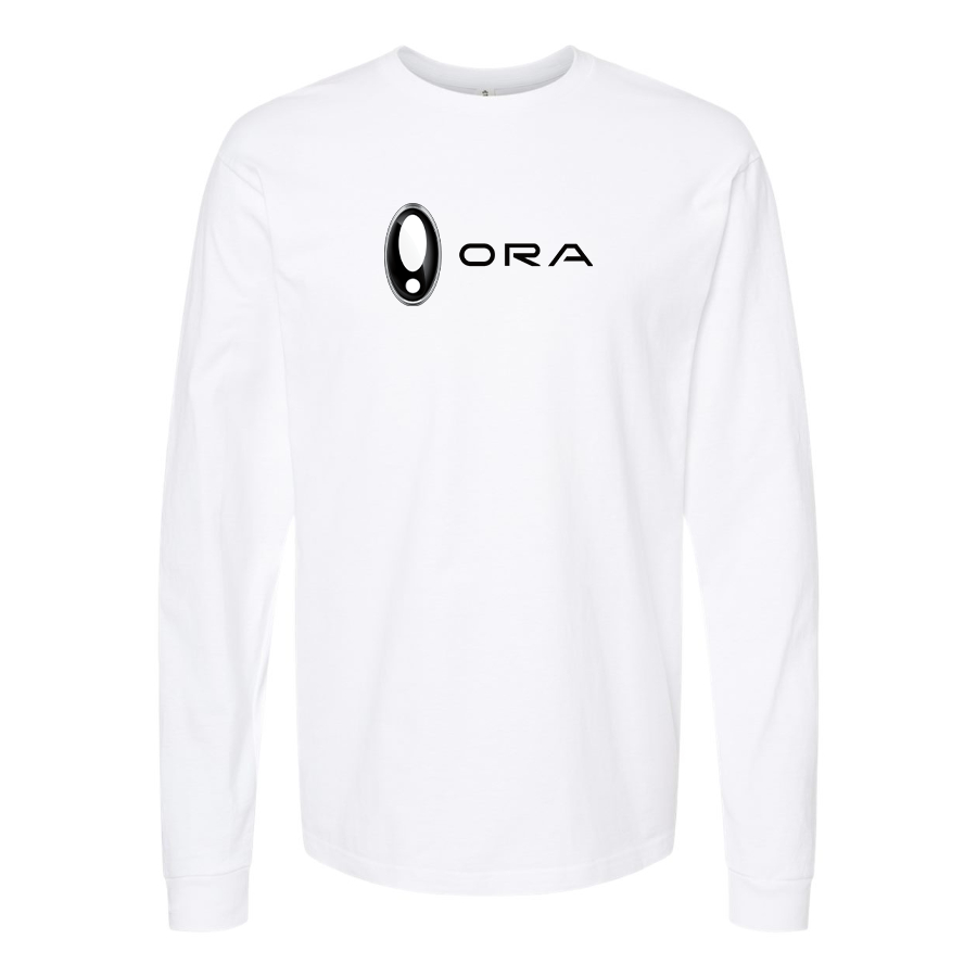 Men's ORA Logo Cotton Long Sleeve T-Shirt
