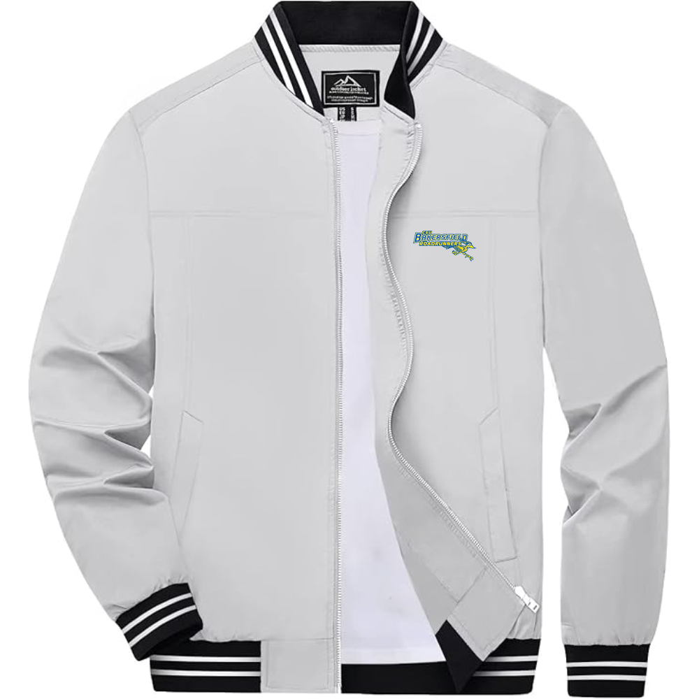 Men's CSU-Bakersfield Roadrunners Lightweight Zip-Up Bomber Jacket with Ribbed Collar and Cuffs Versatile Casual Outerwear