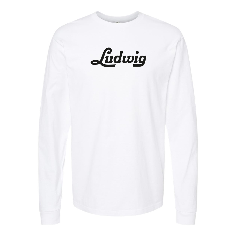 Men's Ludwig  Logo Cotton Long Sleeve T-Shirt