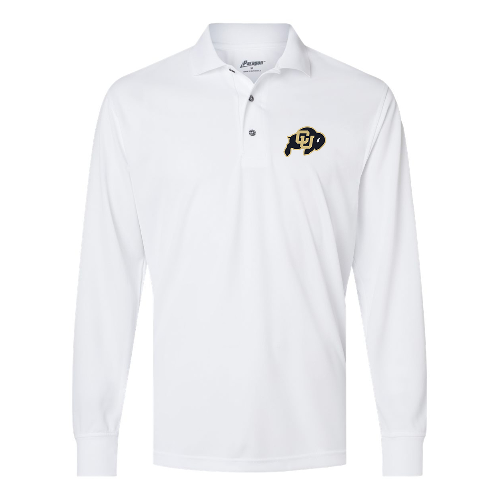 Men's  Colorado Buffaloes  Paragon Prescott Long Sleeve Polo