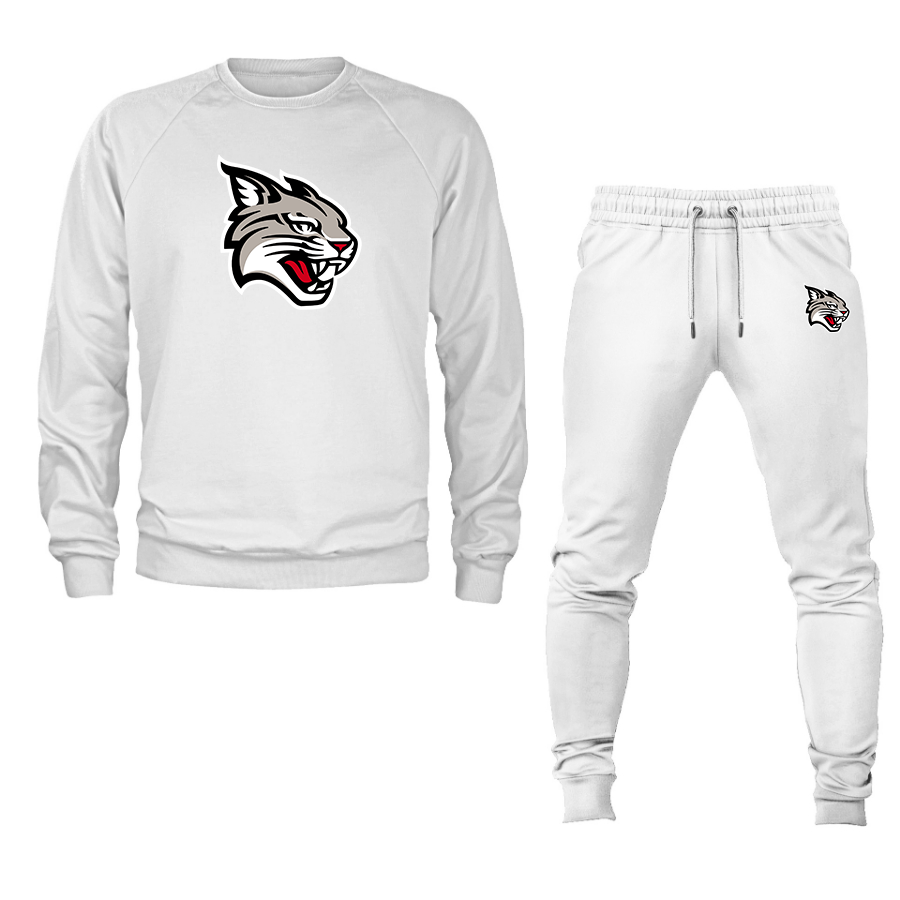 Men's Davidson Wildcats Crewneck Sweatshirt Joggers Suit