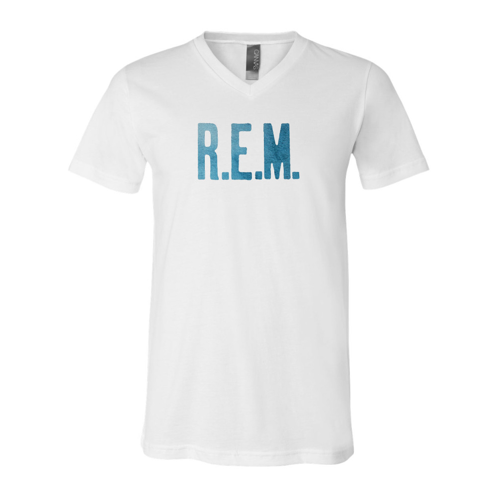 R.E.M. Blue BELLA  CANVAS - Jersey V-Neck T-Shirt