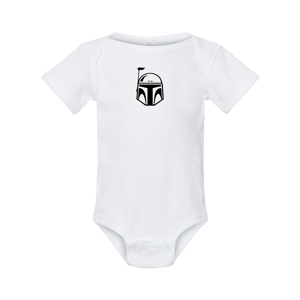 Star Wars Boba Fett Helmet Rabbit Skins Infant Baby Rib Bodysuit
