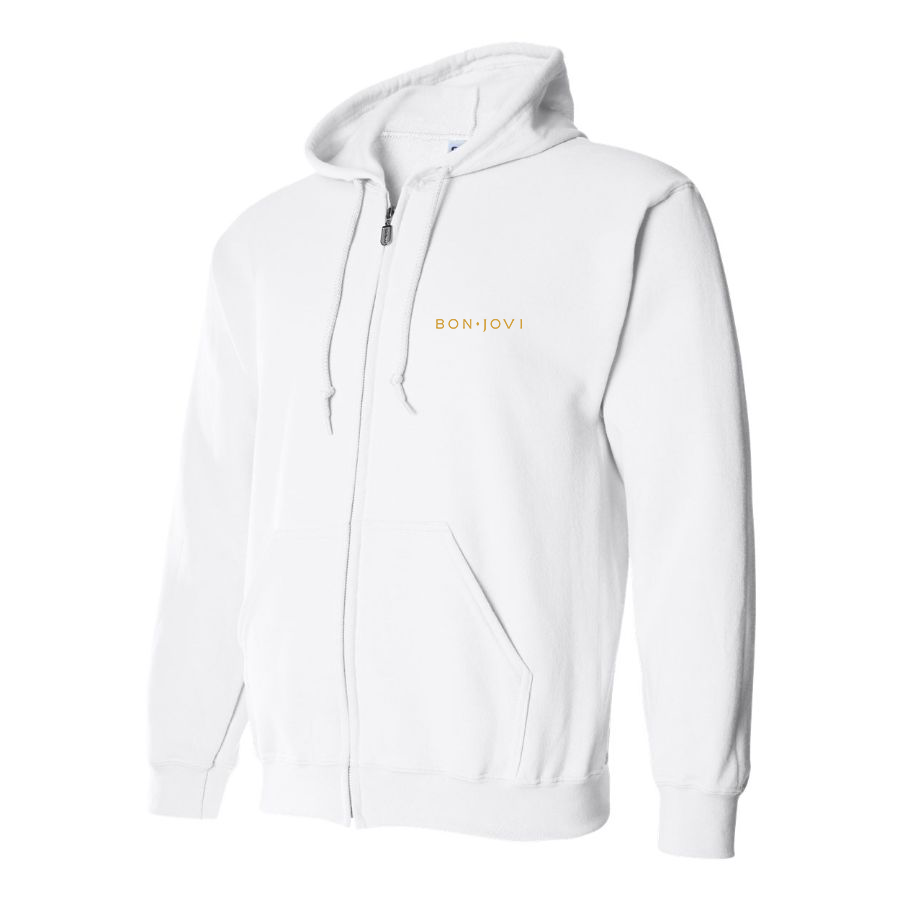 Men's Bon Jovi Logo Zipper Hoodie