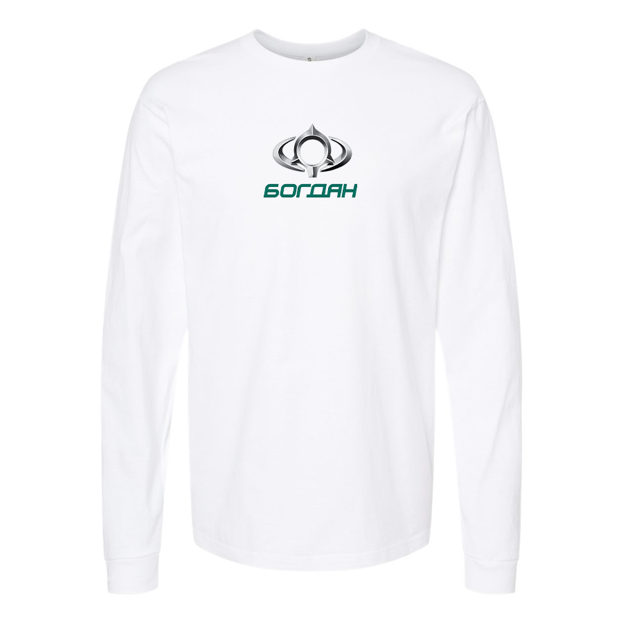Men's Bogdan Motors Logo Cotton Long Sleeve T-Shirt