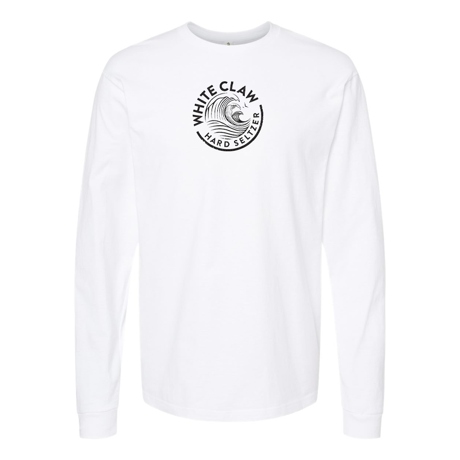 Men's White Claw Logo Cotton Long Sleeve T-Shirt