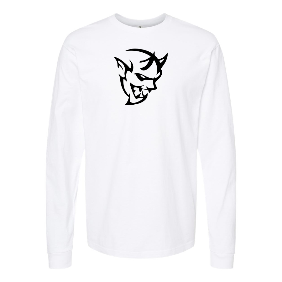 Men's Dodge Demon Logo Cotton Long Sleeve T-Shirt