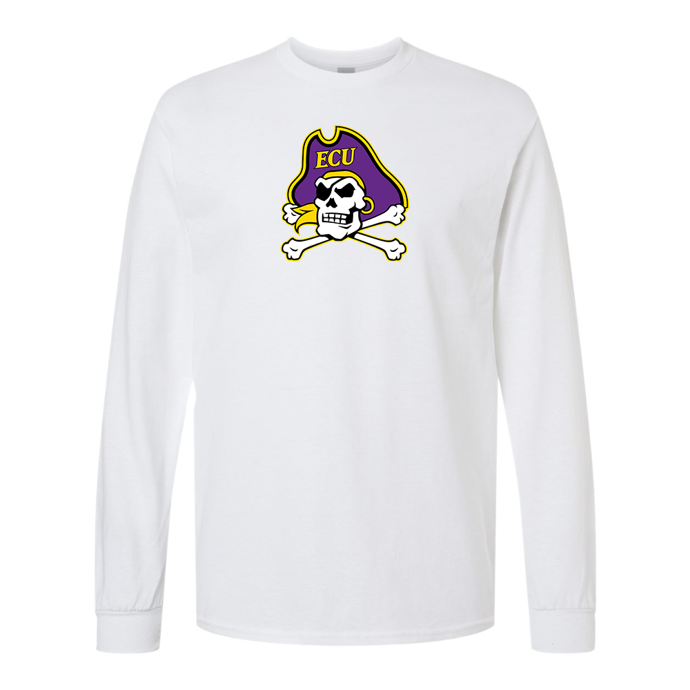 Men's East Carolina Pirates Gildan Heavy Cotton Long Sleeve T-Shirt