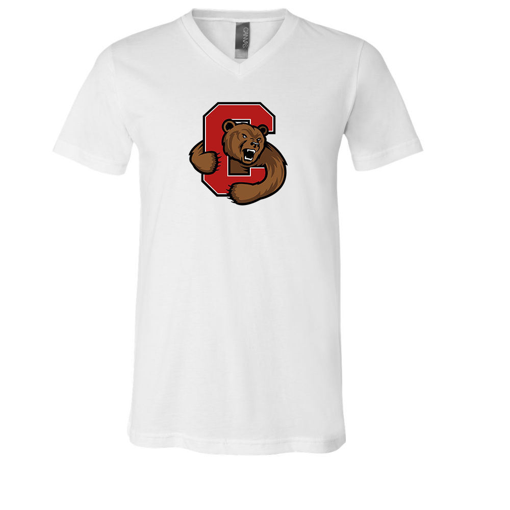 Cornell Big Red BELLA  CANVAS - Jersey V-Neck T-Shirt