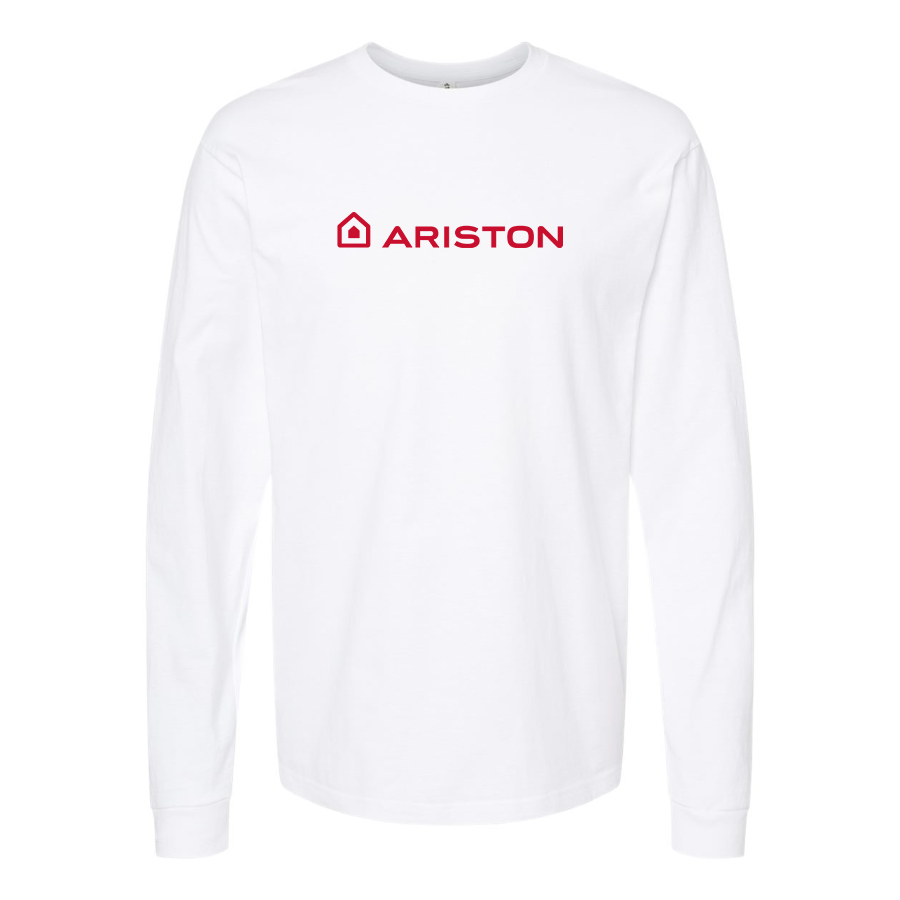 Men's Ariston Logo Cotton Long Sleeve T-Shirt