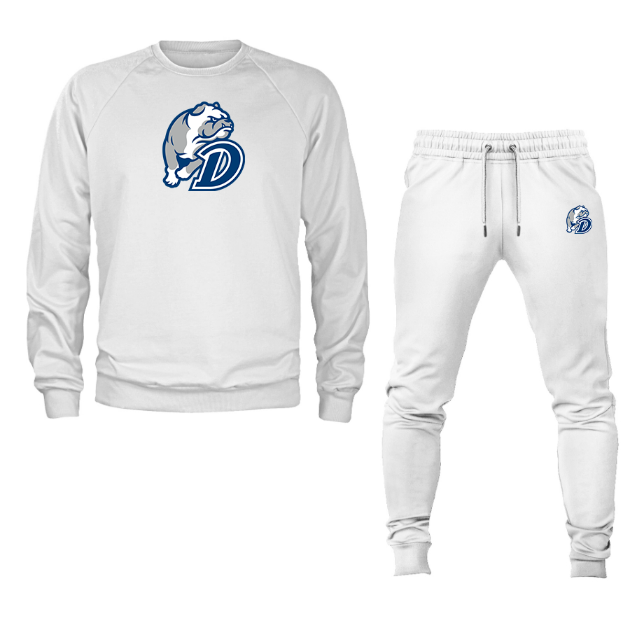 Men's  Drake Bulldogs Crewneck Sweatshirt Joggers Suit