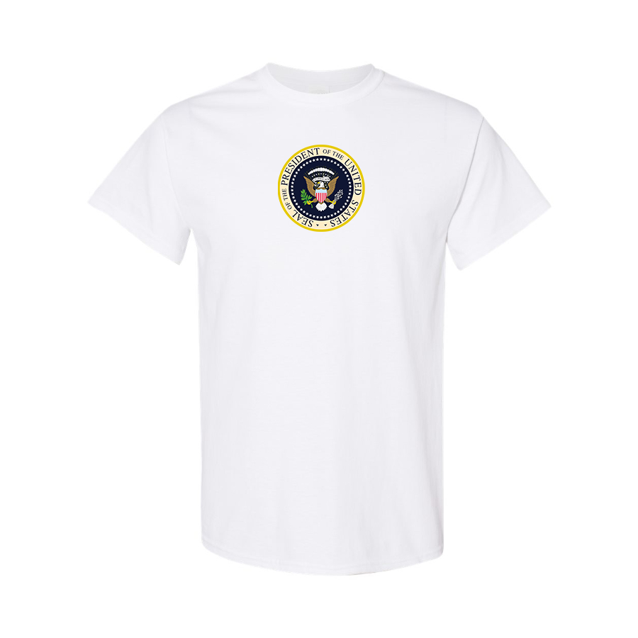 Men's USA President Seal Logo Cotton T-Shirt